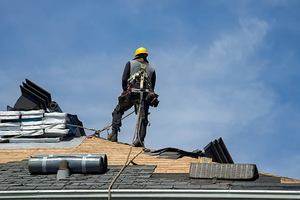 Professional Roofing technician working in Villa Park, CA